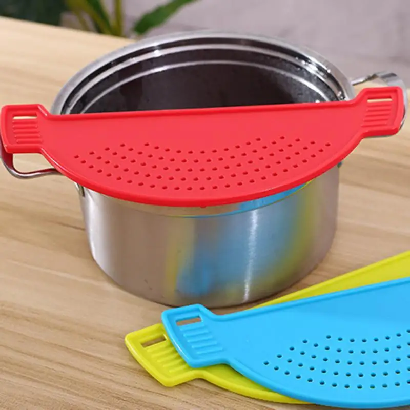Description Picture 4 of itemPlastic Pot Funnel Strainers Water Filters Rice Accessories Handle Type Fruit Vegetable Wash Colander Kitchen Gadgets