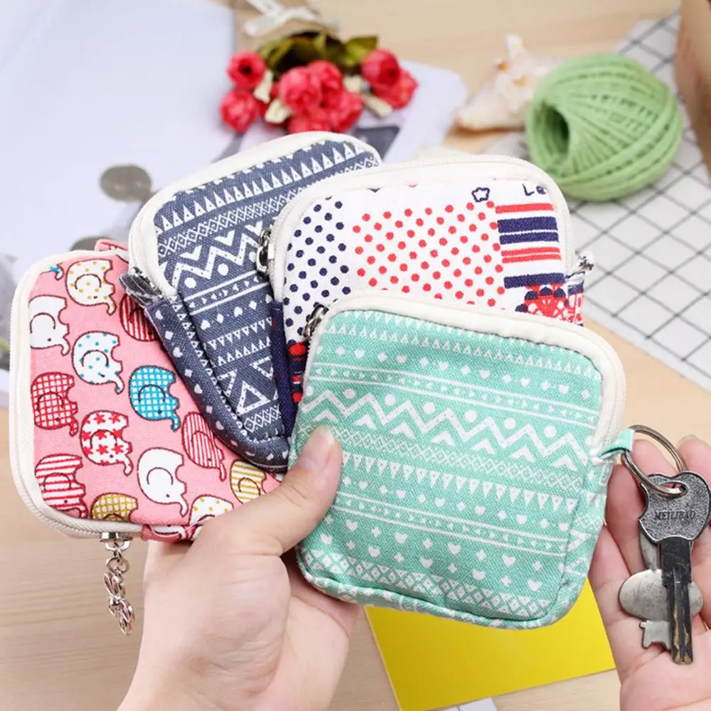 

HOT SALES!!! Cute Women Mini Cartoon Zip Wallet Card Key Holder Coin Purse Clutch Canvas Bag Cartoon Coin Purse Canvas keys bags