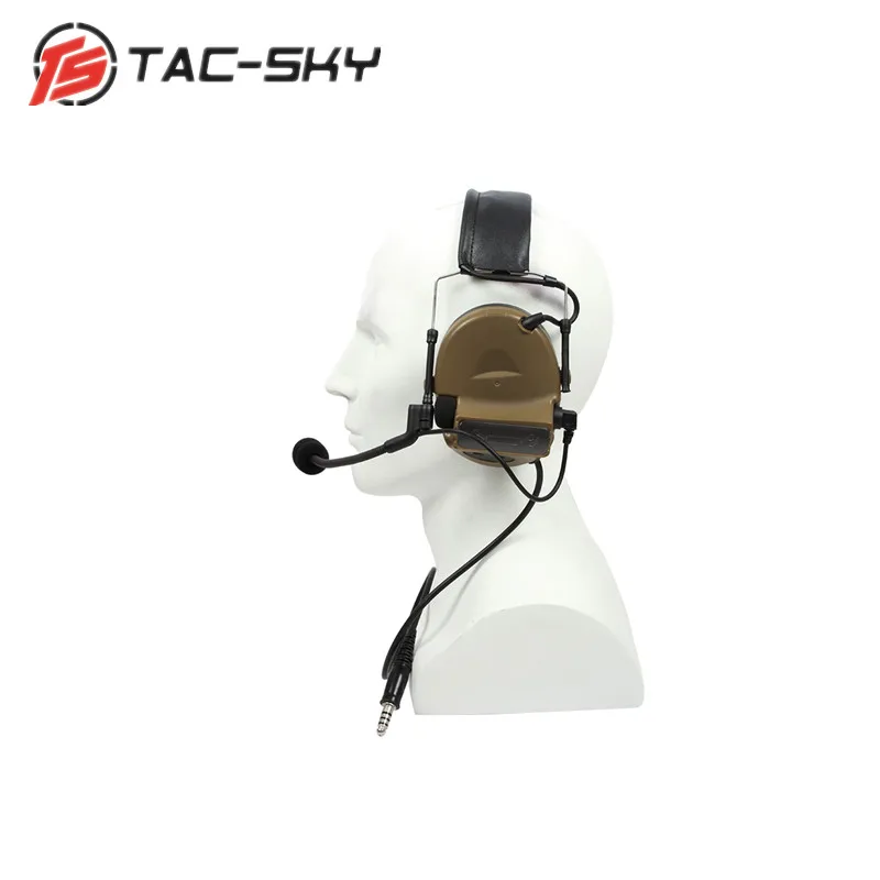 TAC-SKY COMTAC II silicone earmuffs hearing defense noise reduction pickup military tactical headset CB