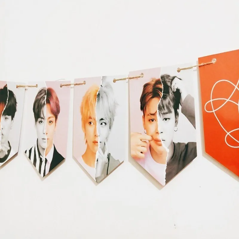Kpop bangtan мальчики плакат любовь себя ответ висящий Флаг украшения фотооткрытка Висячие картины окружающие