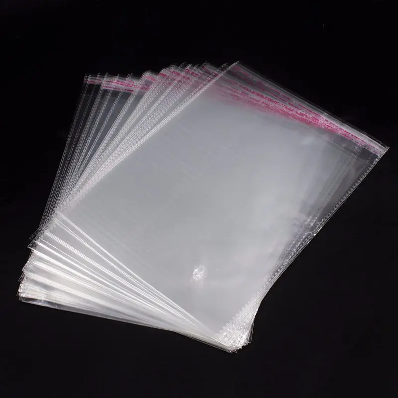 Auto-Adhésive Autocollante Transparent Cellophane Violoncelle Sacs Plastique Opp Emballage Sacs 