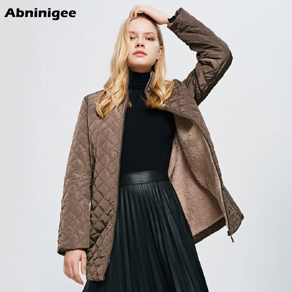 

Winter Women's Lightweight Padded Coat Parkas Cotton Jacket Long Sleeve Solid Colors Slim Casual Overcoat Women 2020 New Arrival