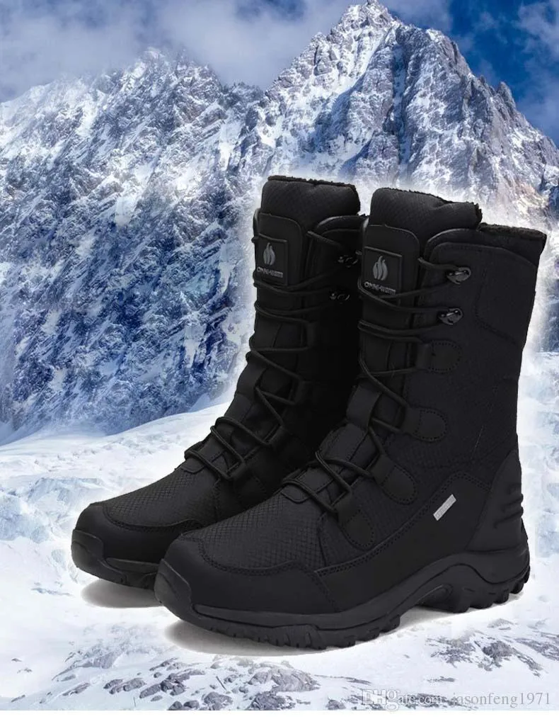 Ботинки, зимние уличные походные ботинки, мужские водонепроницаемые дышащие шерстяные зимние ботинки с подкладкой, мужские Нескользящие треккинговые зимние ботинки for-40c