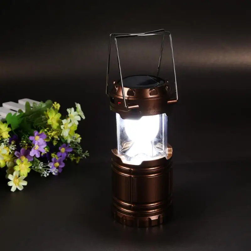 6LED 60LM USB лампа для кемпинга растягивающийся Солнечный фонарь уличный супер яркий Перезаряжаемый 3AA светильник с батареей портативный уличный светильник ing