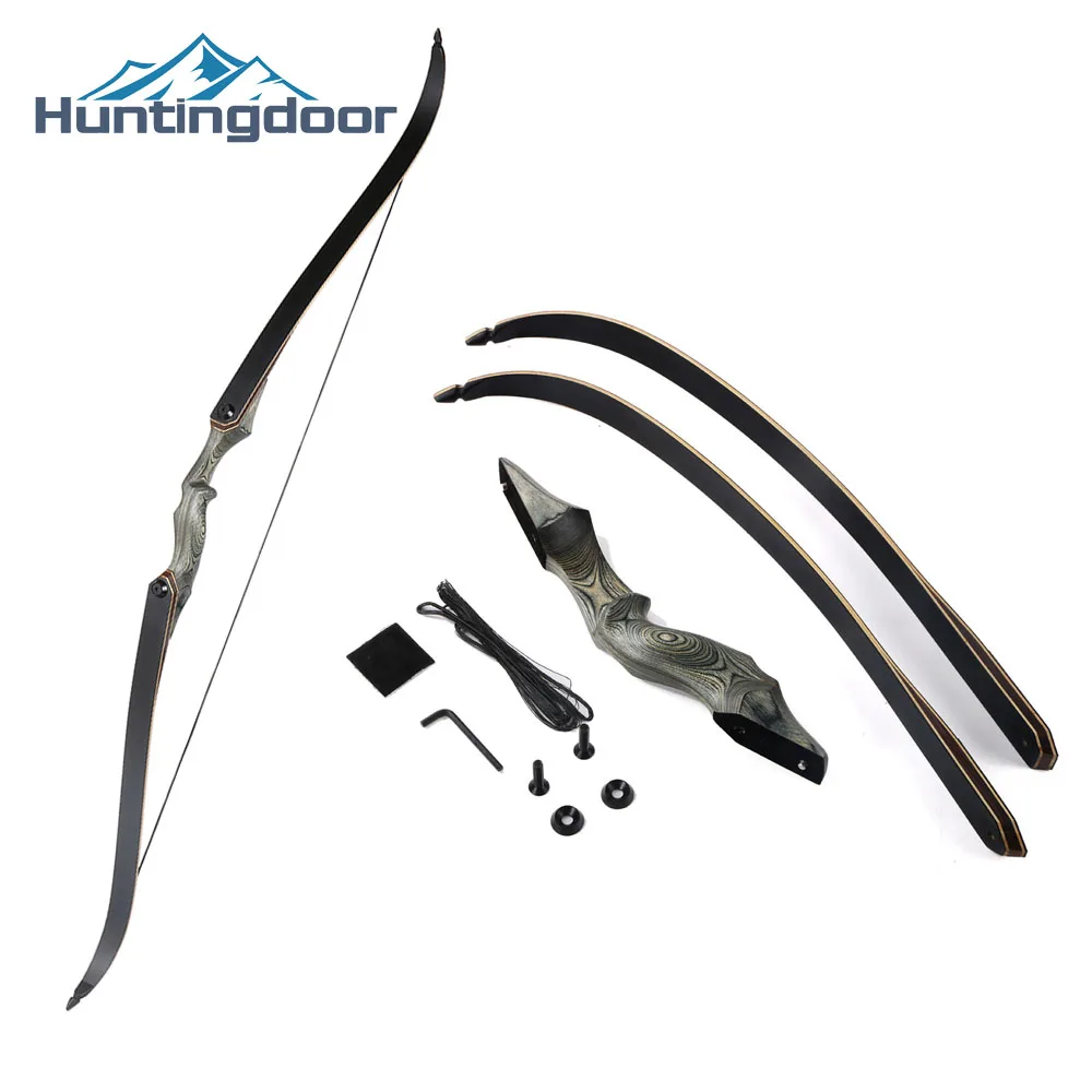 Huntingdoor 60 дюймовый Рекурсивный лук для стрельбы из лука с деревянным стояком