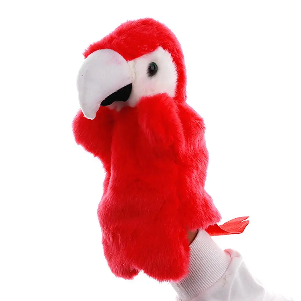Мультяшный попугай ручной кукольный милый птица плюшевая игрушка для малышей куклы для рассказов реквизит детский подарок детский сад обучающий инструмент