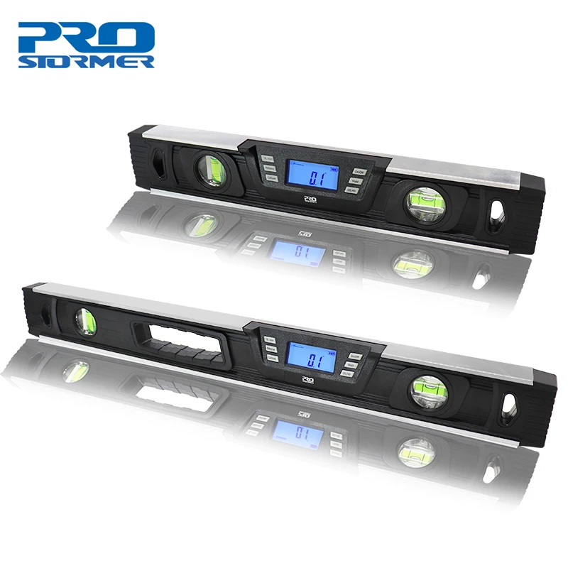 

PROSTORMER 40/60cm Electronic level Accurate measurement LCD Blue Backlit Screen 2 Magnetic Edges Green Bubble Highly Accurate