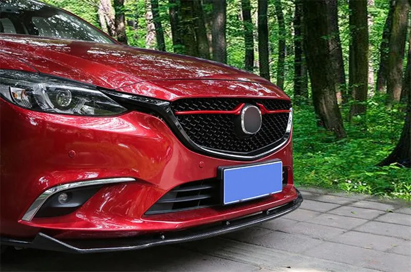 CEYUSOT новая Решетка переднего бампера верхняя решетка для Mazda 6 Atenza 18 мазда 6 М6 декоративная крышка ABS черные гоночные решетки