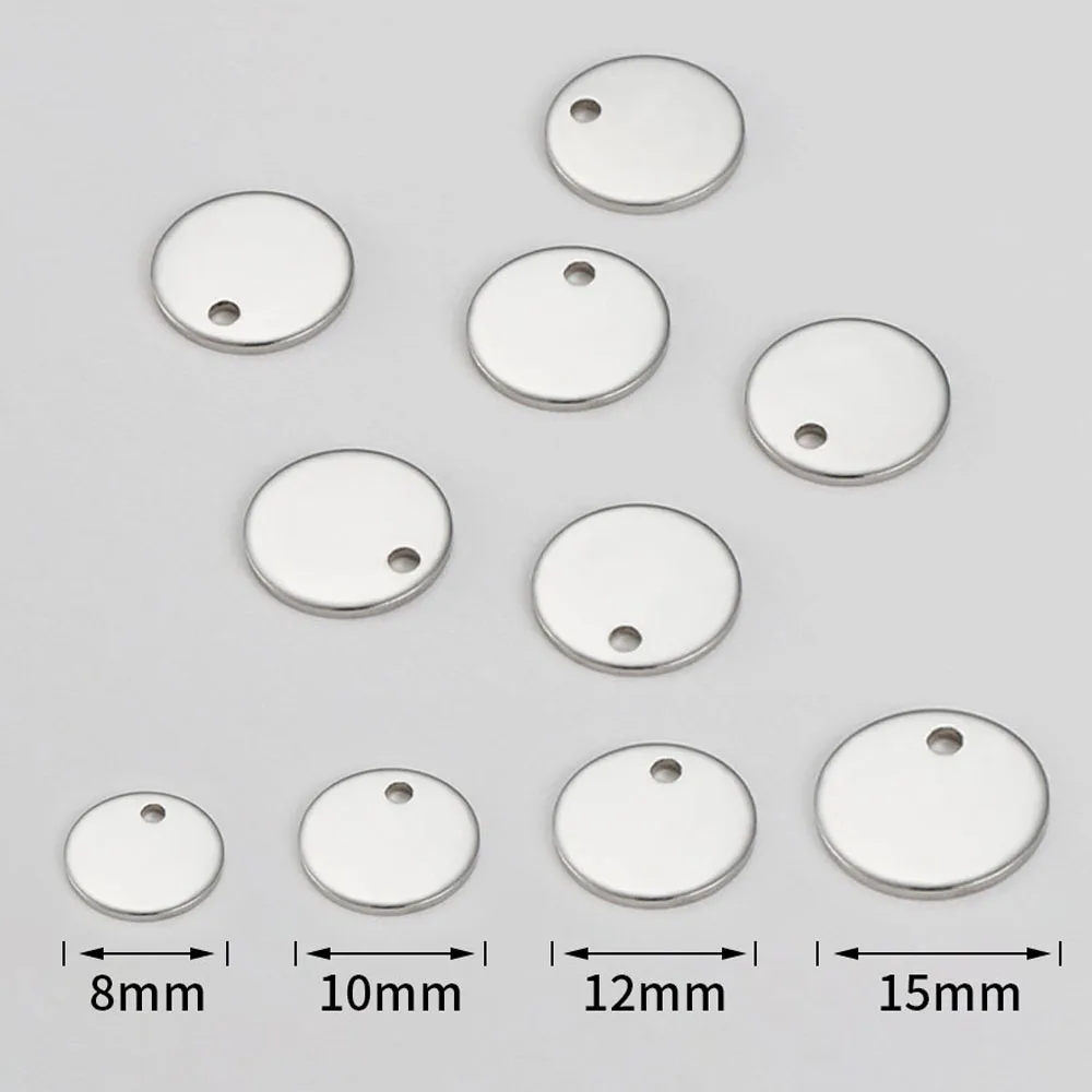 24 Pièces Étiquette Vierge En Acier Inoxydable, Rond/Rectangulaire/Cœur