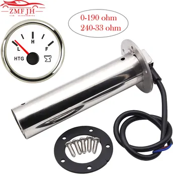 

52mm Marine Sewage Level Gauge & 150-450mm Water Sewage Level Sensor For 0-190/240-33 ohm Marine Boat RV Tank Sewage Level Gauge