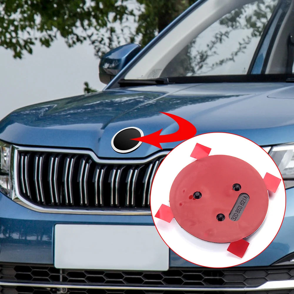 Для Skoda Octavia Superb Fabia Rapid Kodiaq автомобильный Стайлинг 80 мм 90 мм капот наклейка для передней решетки радиатора Эмблема багажника Наклейка Skoda наклейка
