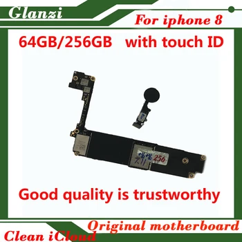 

Original for iphone8 Clean icloud motherboard with / No touch ID 64GB 256GB IOS System logic board unlocked mainboard with chips