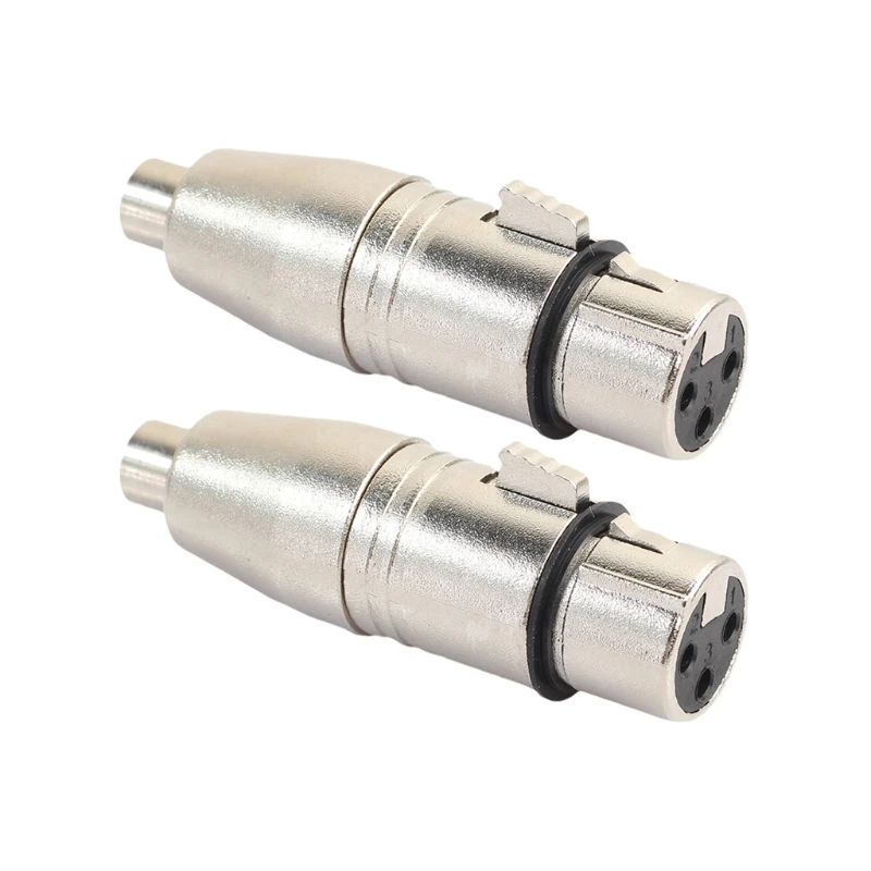 

2Pcs/Lot XLR Female To RCA Female Audio Adapter Connector For Microphone Speaker 85WD