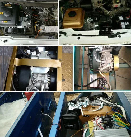 Интеллектуальное преобразование частоты 6kw7kw8kw расширитель диапазона Электрический трехколесный четырехколесный бензиновый генератор 48v60v72v