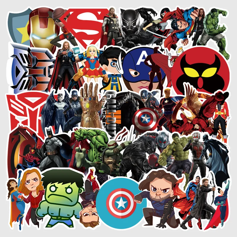 50 шт. Marvel hero Железный человек серии наклейки Дорожная сумка на колесиках гитара