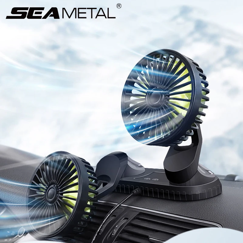 12VCarFanInteriorAutoDashboardSeatBackArmrestUSBAutoCooling