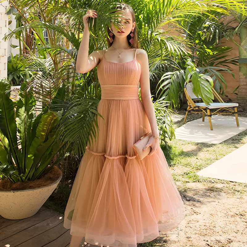 Chiffon dress 2020 new temperament Slim large size