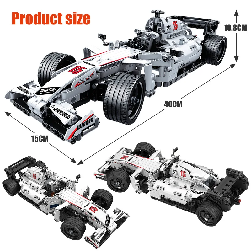 729PCS City Remote Control Car Building Blocks RC Racing Car Electric Bricks Enlightenment Toy For Children images - 6