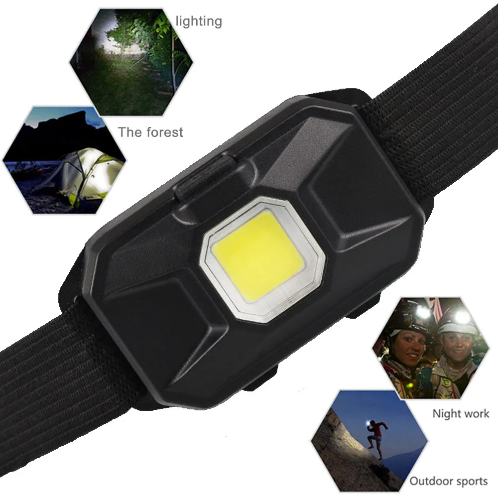 

Portable Mini Flashlight Headlight LED 3 Modes Headlamp Camping Torch Light Use AAA Hiking Night Fishing Flash Light Head Band