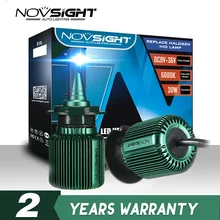 NOVSIGHT, 2 шт., турбо светодиодный автомобильный светильник h4 h7 h11 h8, светодиодная лампа 6500 k, 12 В, 24 В, 10000лм, IP68 водонепроницаемый супер светодиодный автомобильный головной светильник