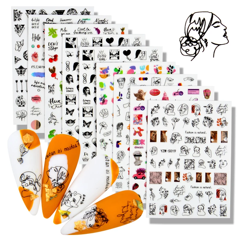 

1 шт. 3D наклейки на ногти цветок лист узорами, дизайн ногтей наклейки летние популярные художественные деколь Декорации для ногтей Новинка