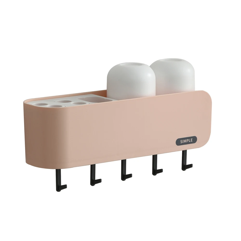 Многофункциональное парео spazzolino da dentitolare ABS con gancio dentifricio di finitura accessori per il bagno - Цвет: B