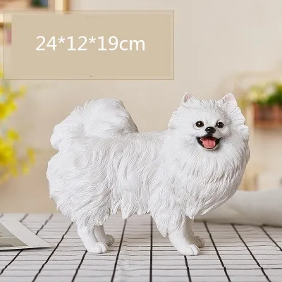 ポメラニアン-犬の置物,動物のシミュレーション,家の装飾