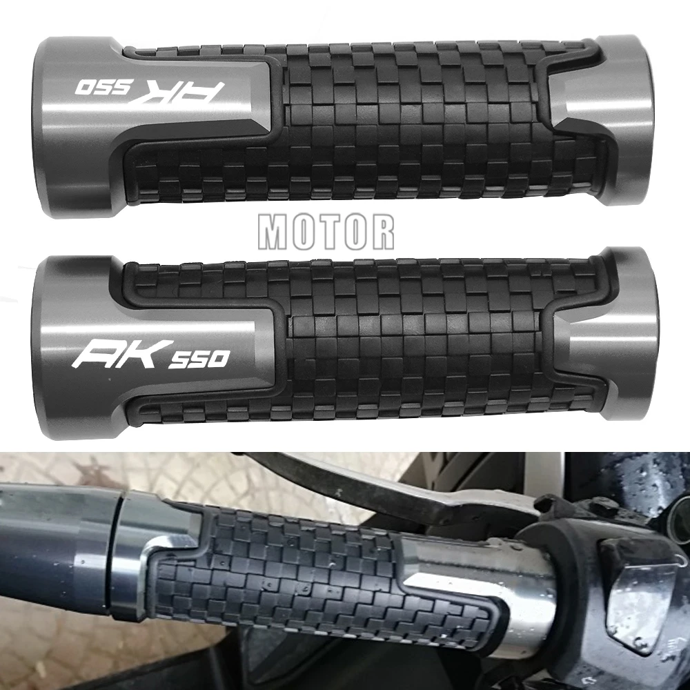 

For KYMCO AK550 2017-2018 AK 550 Motorcycle 7/8"22mm Universal Aluminum Rubber Anti-Slip Handlebar Grips Handle Bar Hand Grip