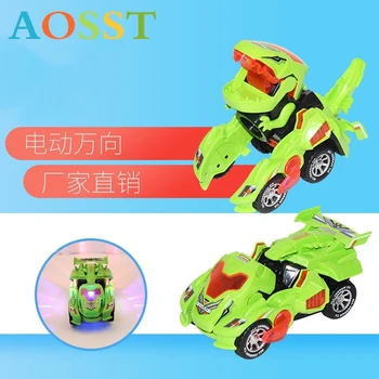 

Popular Creative Dinosaur Deformation Toy Car Dinosaur Electric Toy Car Light Music Electric Deformation Non Remote Control