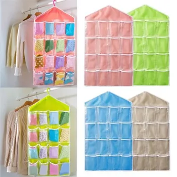 

16 Pockets Clear Over Door Hanging Bag Hanger Storage Tidy Organizer For Home Bathroom Living Room Household Sundries