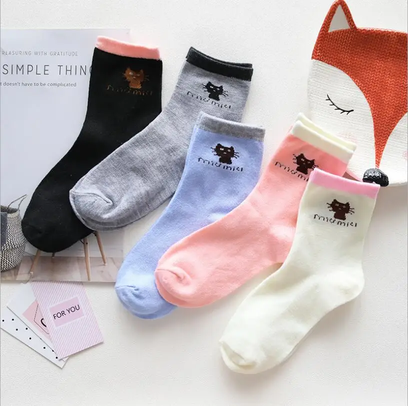 5 Pairs Cartoon Character Cute Short Socks Women Harajuku Cute Patterend Ankle Socks Hipster Skatebord Ankle Funny Socks Female