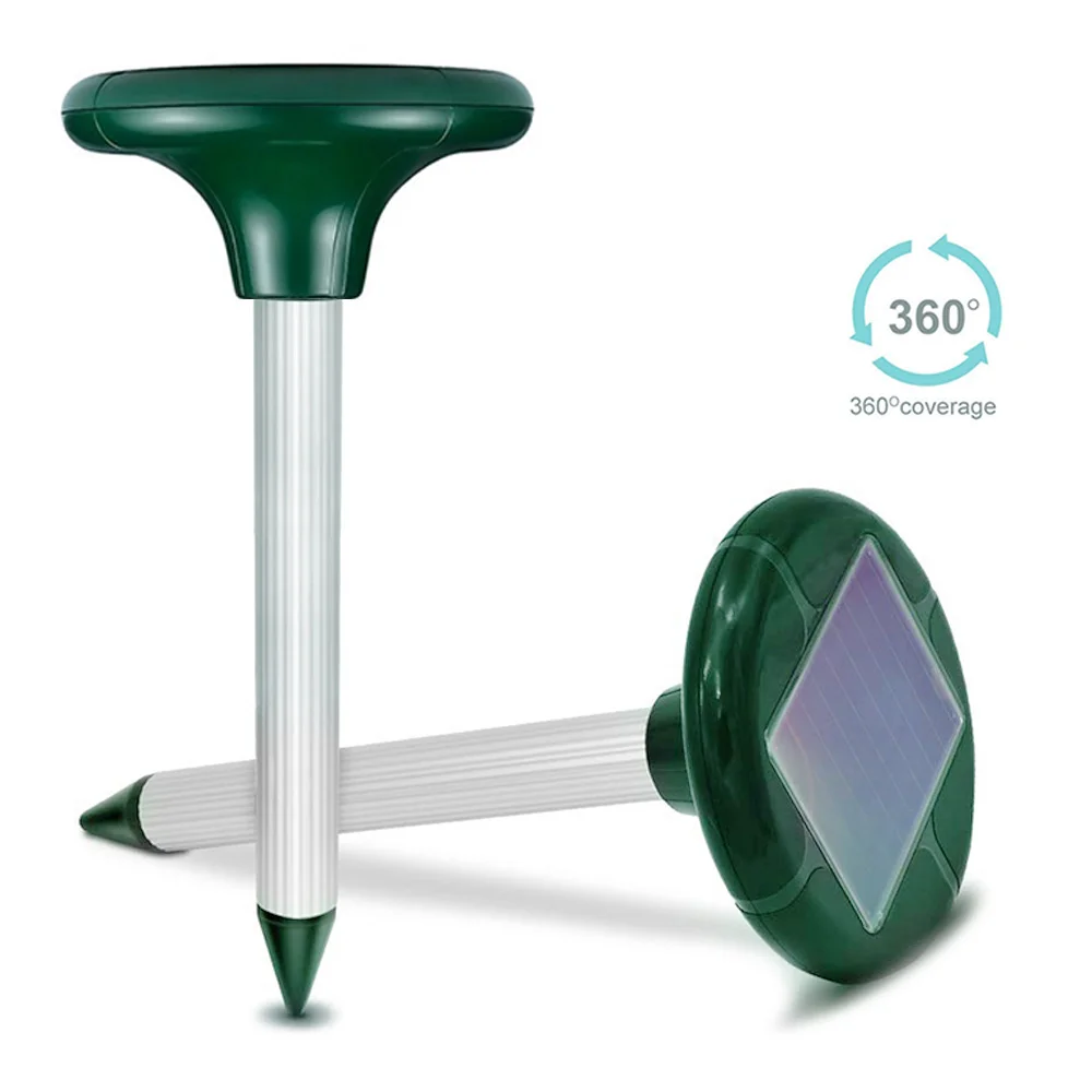 Powered Outdoor Solar Yard Ultrasonic Rodent Pest Repeller Eco-Friendly Mole Vole Snake Garden Efficient Insect Mouse New Sonic
