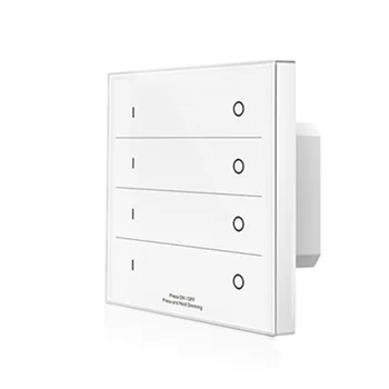 

85-265VAC 4 Zone 2.4G Brightness Touch Panel Remote Control T16 dimmer single color DMX512 master panel RF2.4G remote control