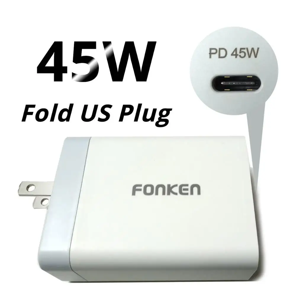 USB C 45 Вт PD зарядное устройство для ноутбука быстрая зарядка настенный адаптер 15В