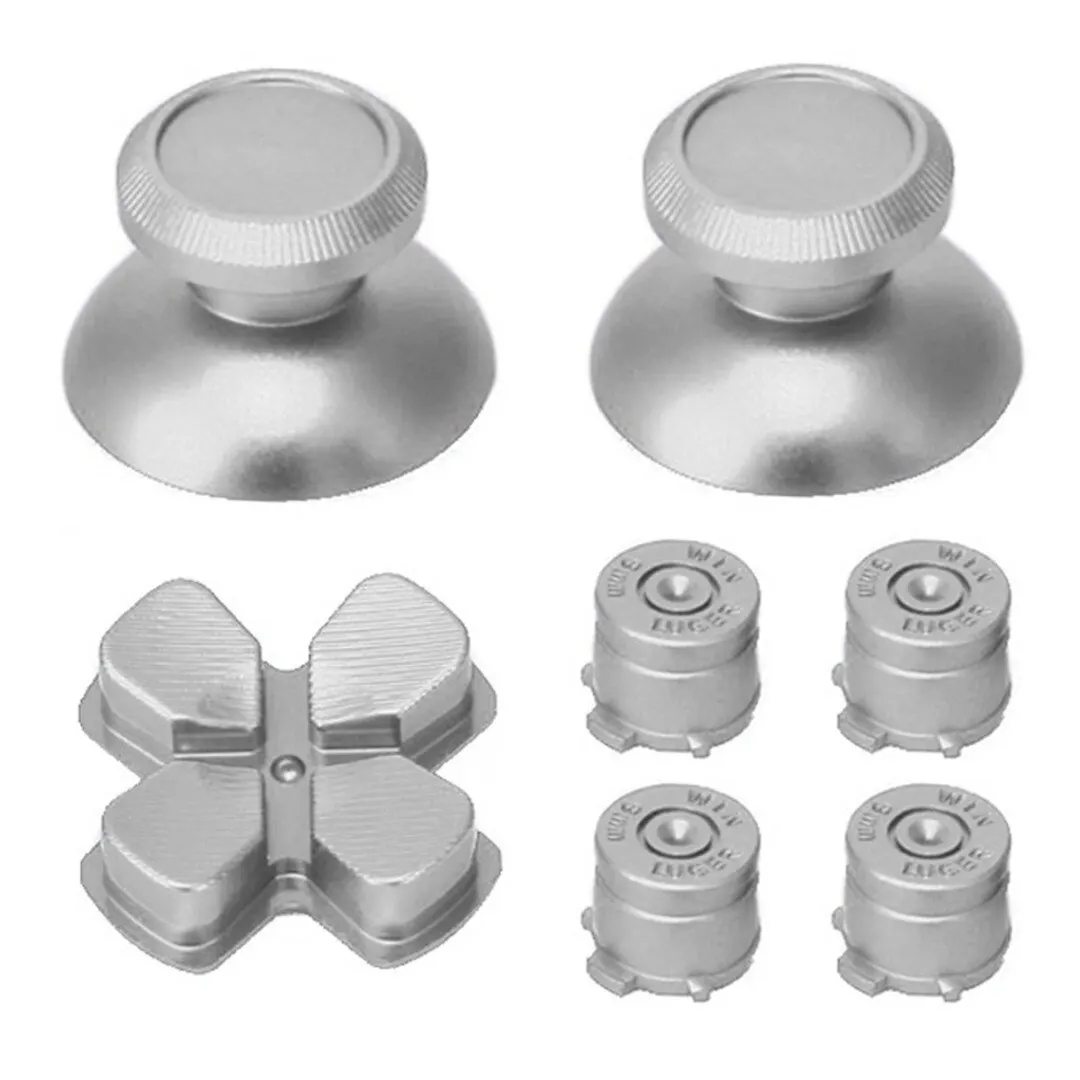 1 Set Alloy Metal Bullet Buttons Thumbsticks Cap Kit For PS4 Controller Gamepad Controller