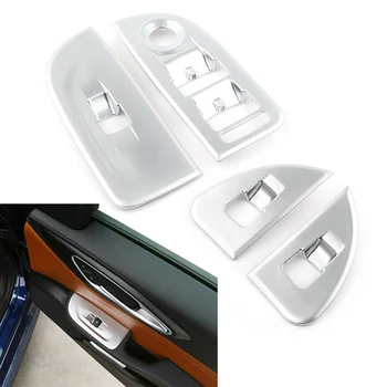 

Car Window Lift Switch Button Frame Cover Trims Chrome ABS Sticker For 2017 2018 2019 2020 Alfa Romeo Giulia