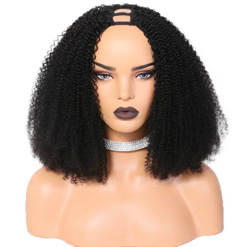 U-Part-Wig-Kinky-Curly-Human-Hair-Wig-For-Black-Women-130-150-180-250-Density