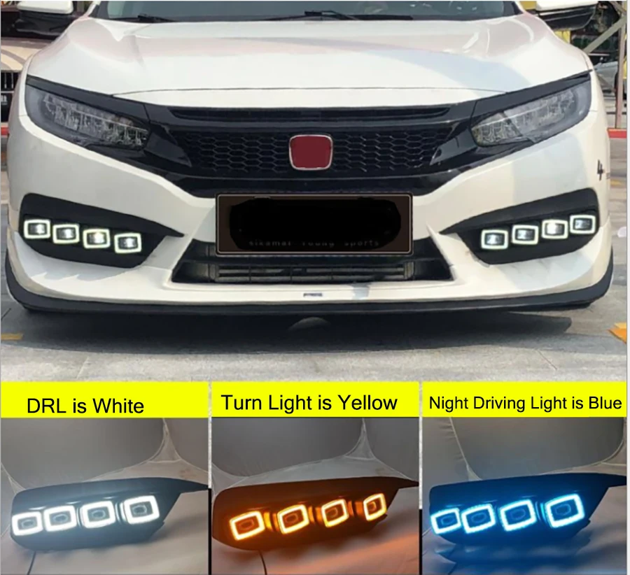 

DRL Daytime Running Light Case for CIVIC Fog Light Cover with Turn signal Light