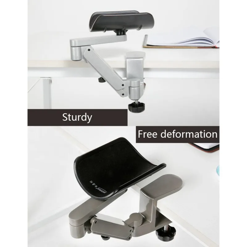 

Sturdy Superior Aluminum Alloy Computer Mouse Hand Bracket Adjustable Arm Mouse Pad For Home And Office
