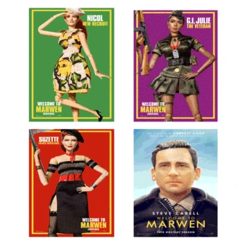 

M416 Hot Welcome to Marwen Movie poster Eiza Gonzalez Steve Carell Art wall canvas Painting 12x18 24x36inch Print Decoration