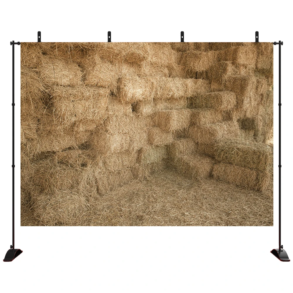 

Yellow Fall Photography Backdrops Farm Haystack Backdrop Barn Background Photo Booth Props