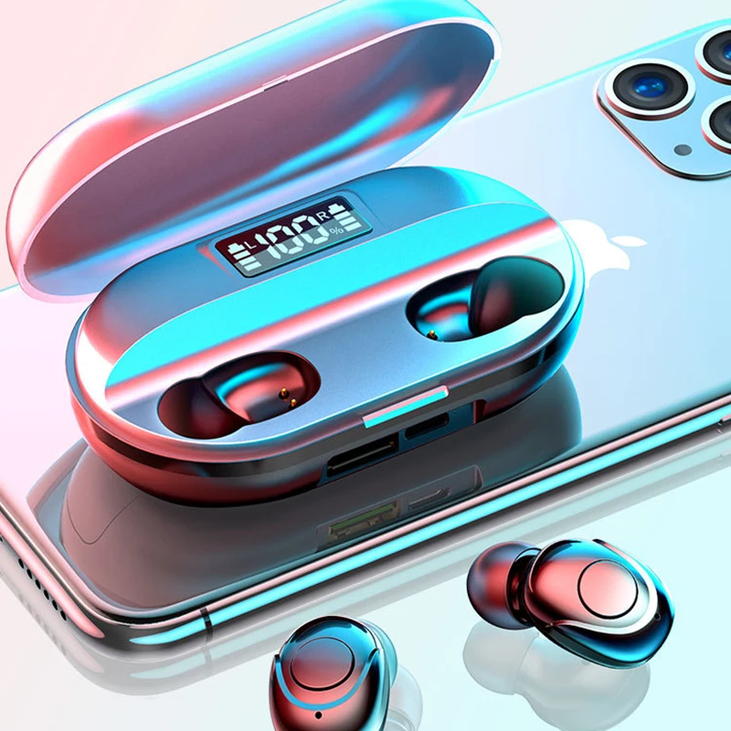 F6 wireless bluetooth5 0 Earphone binaural sports running mini stealth in ear for Huawei Xiaomi Apple Noise Cancel Earbuds