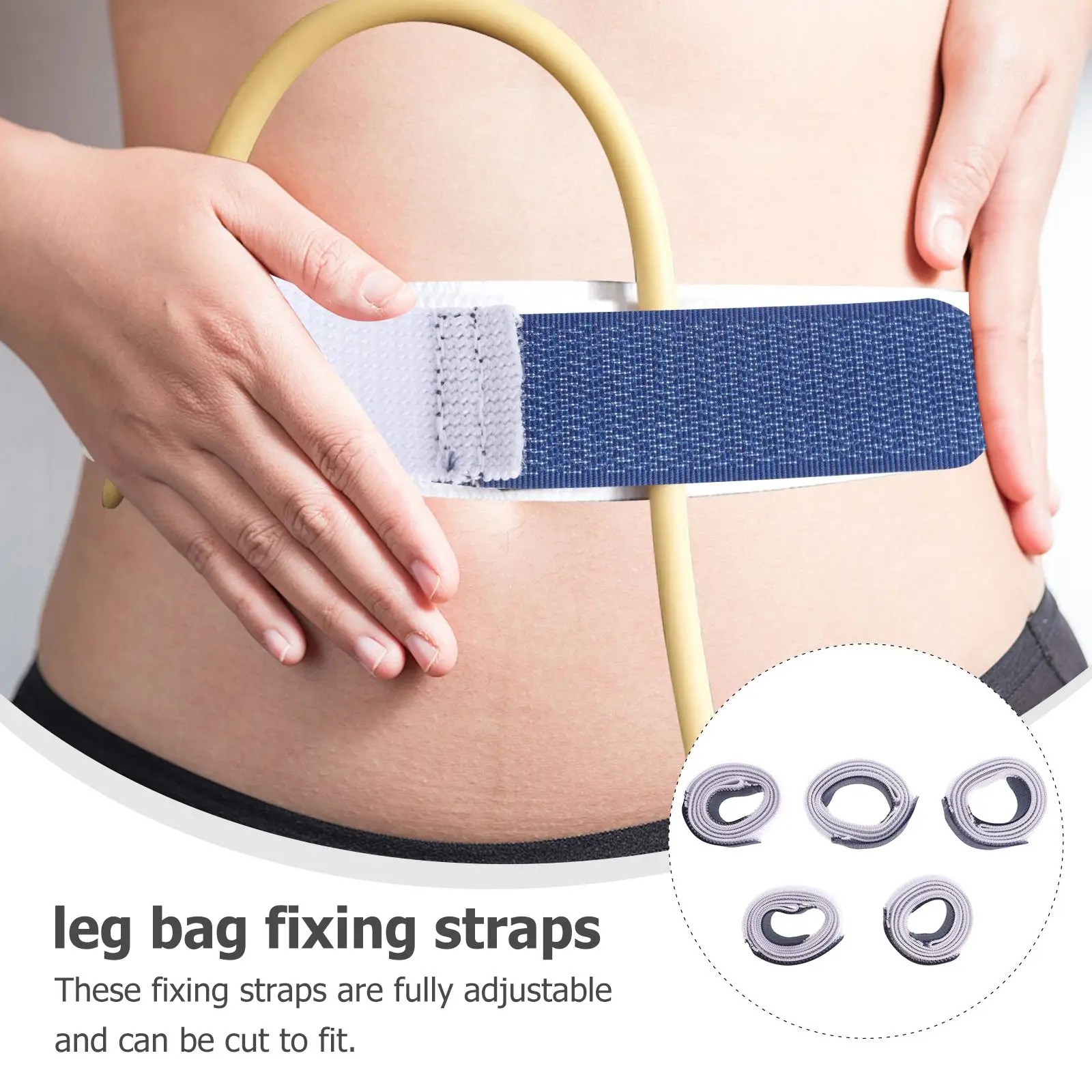 5PCS Fixing Straps Nylon Leg Bag Straps Nonslip Drainage Bag Urine Leg Bag Straps Adjustable