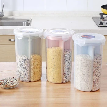 

Transparent Sealed Storage Box Crisper Grains Food Storage Tank Household Kitchen Cans Containers For Dry Cereals Box