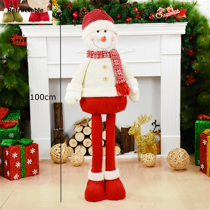 Новогодний 100 см Санта-Клаус рождественские украшения для елки натальные Фигурки Рождественские украшения для дома аксессуары рождественские украшения - Цвет: XL Snowman