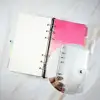 1Pc Transparent Color Plastic Clip File FolderA4/A5/A6/A7 Office Binder Leaf School Agenda Supplies Planner Notebook Ring L U2Q7 ► Photo 2/6