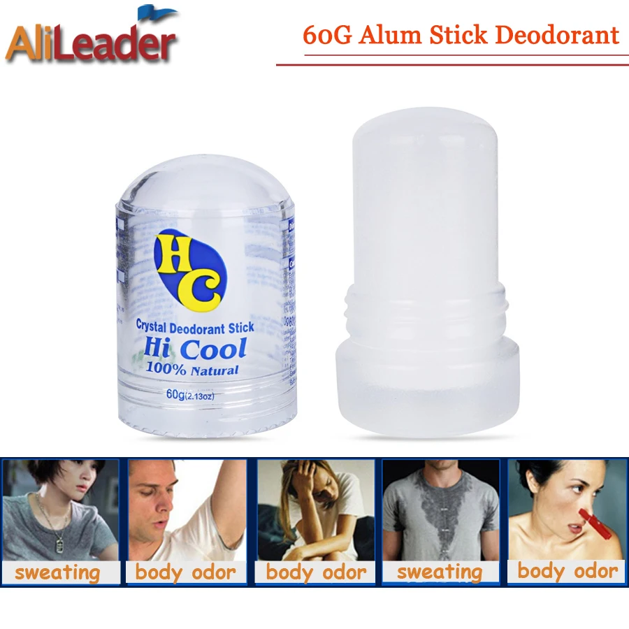 Alileader-Palo desodorante de aluminio para hombres y mujeres, piedra de cristal Natural, antitranspirante, 60G, el más barato