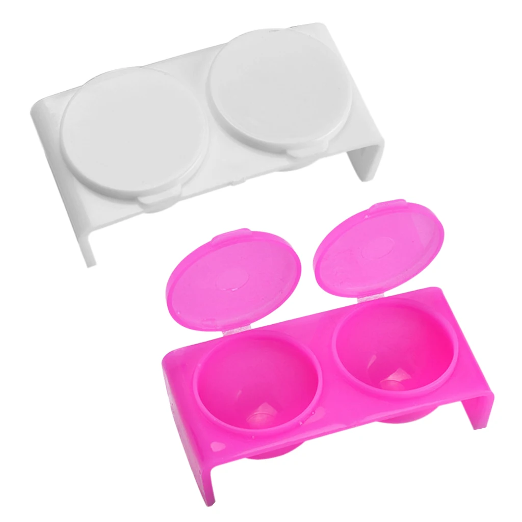 2 Pieces Nail Art Pen Brush Cleaning Tool Nail Brush Remover Washing Cup Bottle Empty Container Cleaner Cups Set