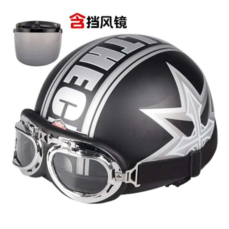 Capacete, Мото шлем мото rcycle шлем половина шлем Электрический мото rcycle анти-УФ милый кожаный шлем мото крест