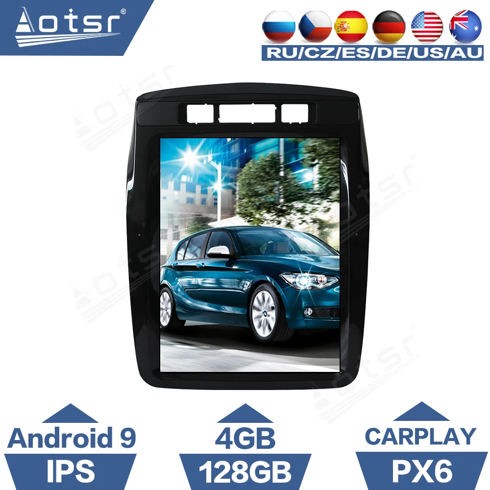 Автомобильный радиоприемник AOTSR Tesla Style Android 9 для VW Volkswagen Touareg 2010 2018 GPS навигация DSP